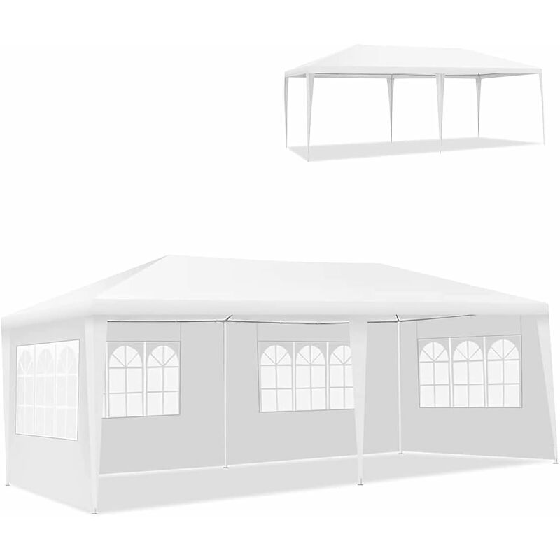 Relax4life - Tonnelle de Jardin avec 2 Salles, 4 Murs et Fenêtre pour Fête, Mariage, Tente Extérieure en pe Imperméable, Pavillon Barnum