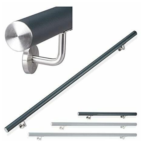 Relaxdays 10026021631 Rampe, main courante ronde, Escalier Aluminium 100 cm, intérieu...