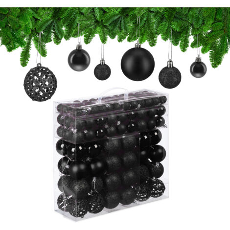 Lot De 50 Boules De Noël Renne - Rouge Et Blanc, Diamètre 6 Cm, Plastique Brillant/mat - Décoration Sapin, Fête De Noël