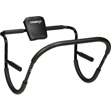 Relaxdays Abs Trainer, Core Strength Exercise, 68.5 x 69 x 65 cm, Effective Abdominal Workout at Home, Sit-Ups, Black