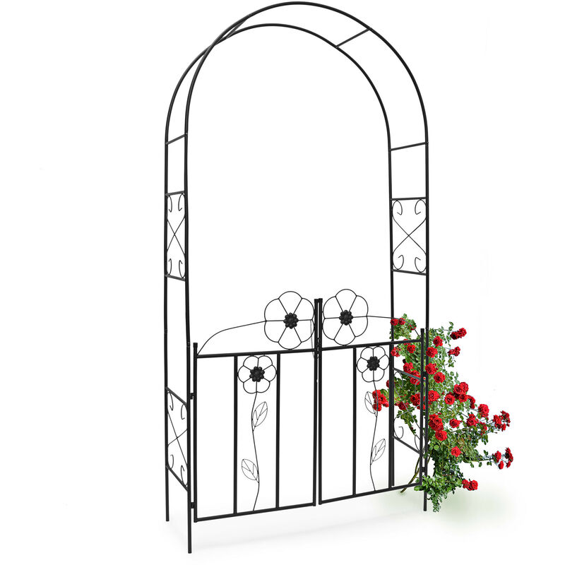 Arche De Jardin en Acier Arceau À Roses Metal,Arche Jardin pour Rosiers  Plantes Grimpantes,Arche De Mariage,Tonnelle De Jardin,Largeur 1,2M 1,4M