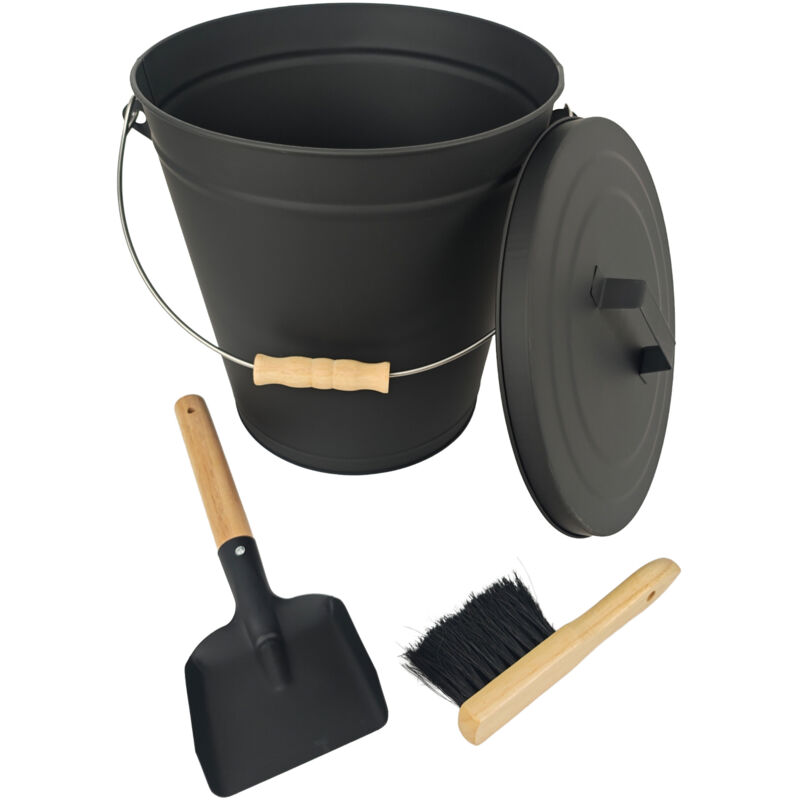 Image of Relaxdays ash bucket with lid, 20&hellip;