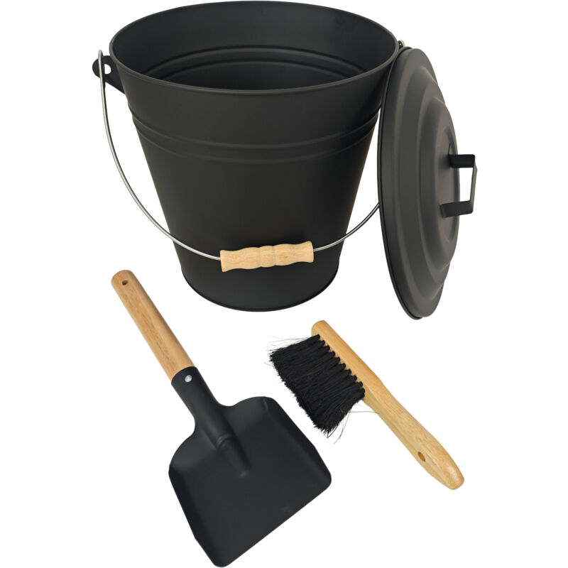 Image of Relaxdays ash bucket with lid, 15&hellip;