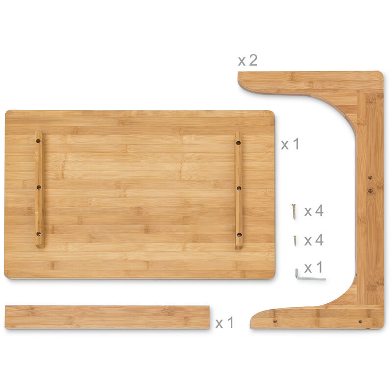Laptop Notebook Stand Lapdesk 62.5 x 60 x 40 cm Relaxdays Bamboo Tray Table Natural Brown Laptop Notebook Stand Lapdesk 62.5 x 60 x 40 cm Relaxdays Bamboo Tray Table Natural Brown