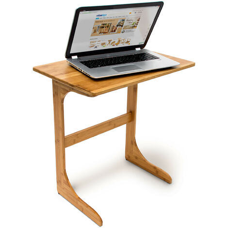 main image of "Relaxdays Bamboo Tray Table, 62.5 x 60 x 40 cm, Laptop Notebook Stand, Lapdesk, Natural Brown"