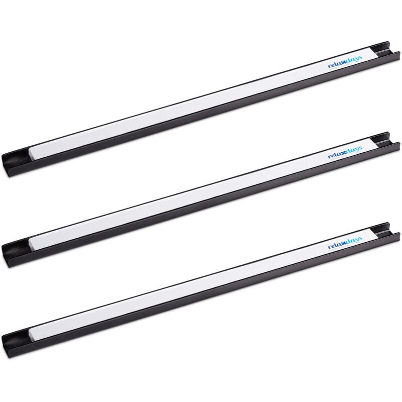 Bande magnétique, jeu de 12, pour outils, tringle magnétique, atelier, garage, bureau, 45 cm de long, en acier,