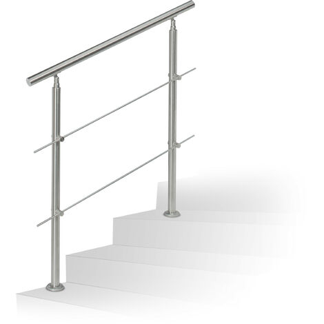 Barandillas de barandilla de escalera de 1 a 20 pies, barandilla de mano  para escaleras de pared para interiores y exteriores, pasamanos de tubo