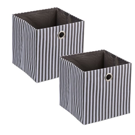 Lot De 4 Boîte De Rangement En Tissu,40X30X20 Cm,Panier De Rangement Pliable ,Caisse De Rangement Avec Poignées,Boite Rangement Gris - Maison