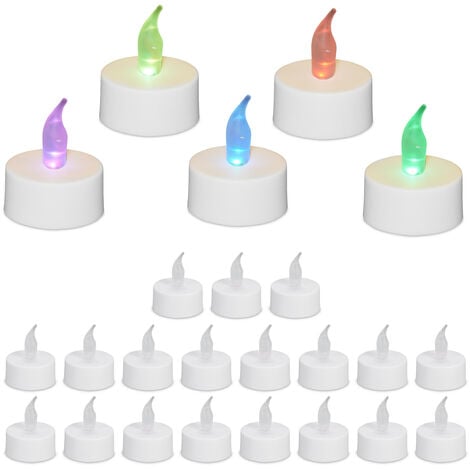 Lot de 100 bougies électriques LED sans flamme Ø 3,7x4,5 cm de