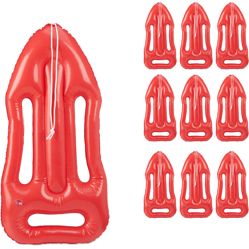 10 Boyas Inflables Para Disfraz O Decoración, Plástico, Rojo, 7 X 30 X 64 Cm