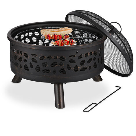 12 Spiedini Manico Legno Da Barbecue In Acciaio 25 Cm Griglia Brace  Arrosticini 