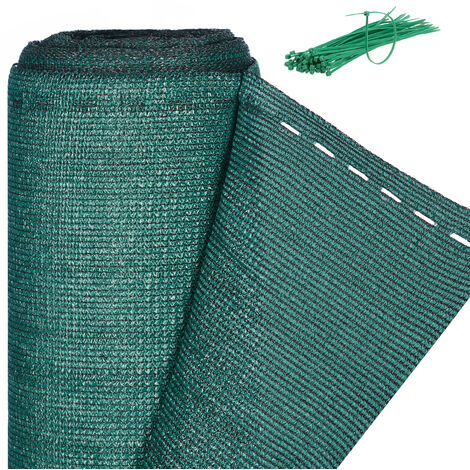   Brise-vue, Paravent pour les clôtures et rambardes, Tissu HDPE, Anti-UV, 2 x 25 mètres, vert