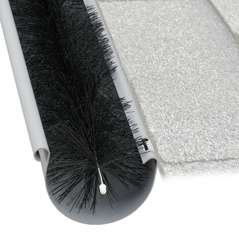 Relaxdays – Brosse de gouttière 400 x 10 cm – Protection contre feuilles et oiseaux – Assure écoulement – Installation facile – Plastique et acier inoxydable