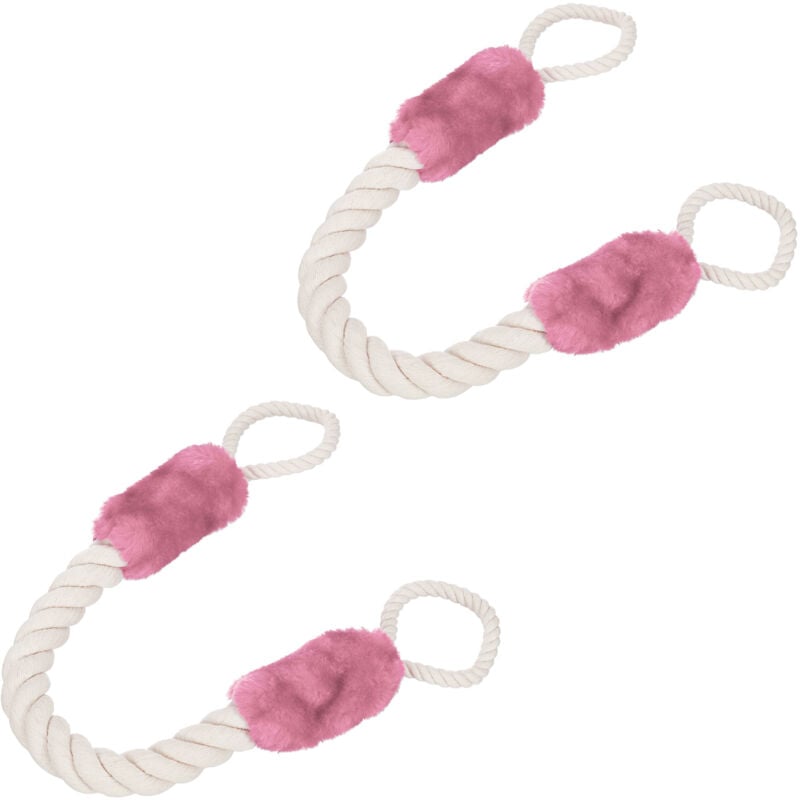 Butoir de porte, lot de 4, arrêt, sécurité, 60cm, anti-pincement pour enfants & animaux, crème, rose