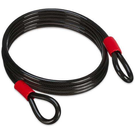 Câble Antivol Acier Tressé Diamètre 8mm – Longueur Non Spécifiée (voir Photos)