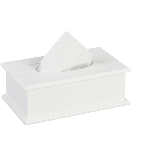 Pañuelo de papel con caja, pañuelos faciales cubo negro, objetos