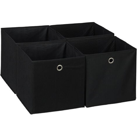 Pack de 3 Cajas de Almacenaje Decorativas- Negro