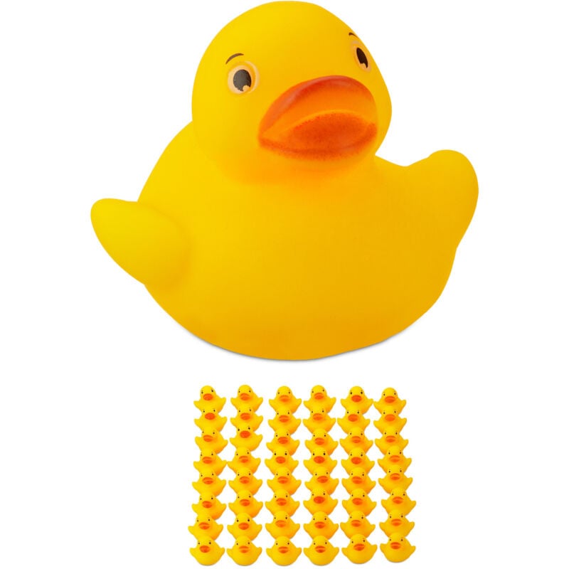 Canard bain 3,5cm, lot de 240, jouet de baignoire caoutchouc, petits et grands, format classique, déco, jaune