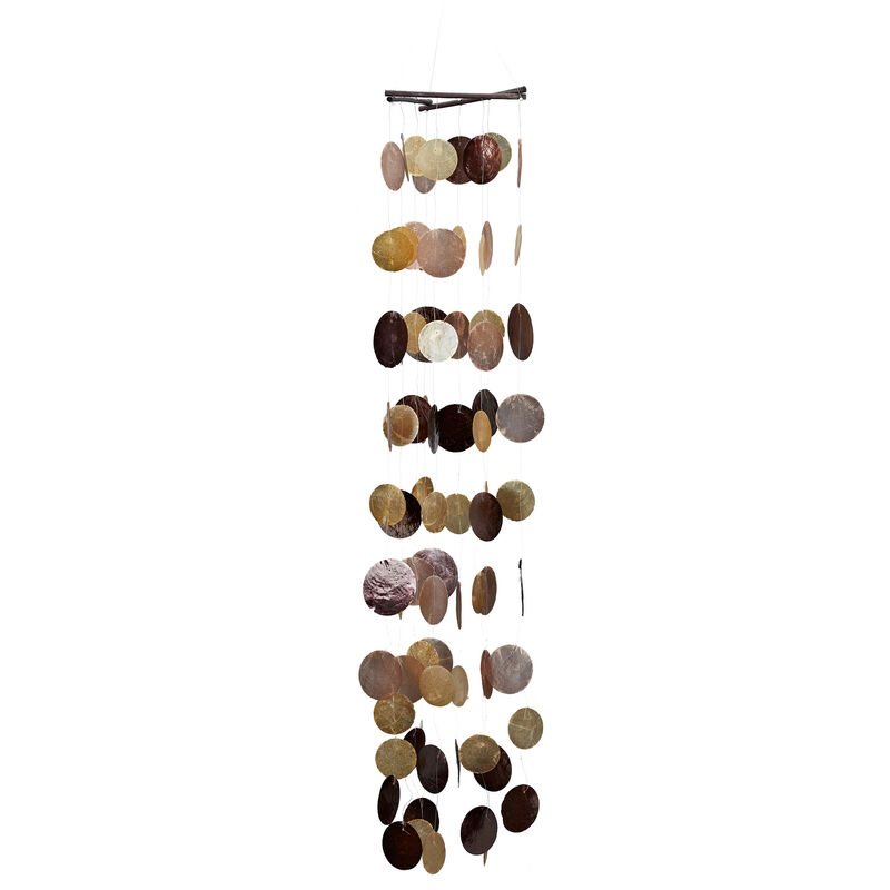 Relaxdays - Carillon à coquillages mobile coquillages guirlande 117 cm Décoration à suspendre intérieur jardin, coloré