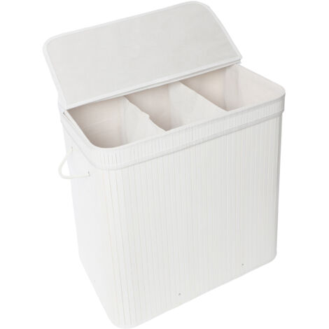 vidaXL Cestino Duo bianco 2x25 L Cestini della spazzatura