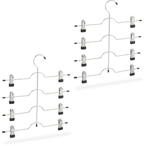 Porte-Jupes Multiple, Lot de 2 Cintre Jupe en métal, Cintres[S212]