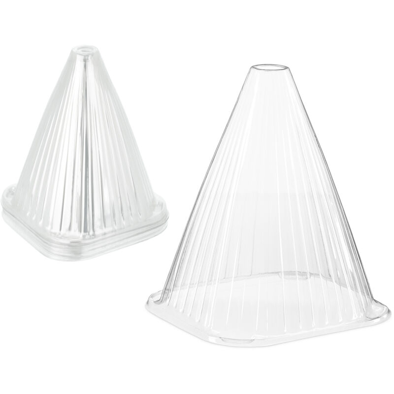 48 x chapeau pour plantes, protection contre les limaces, gel, aide à la croissance, H x L x P : 22 x 19 x 19 cm, PVC.