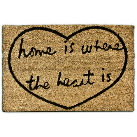 Relaxdays Coconut Fiber Home Is Where The Heart Is Coir