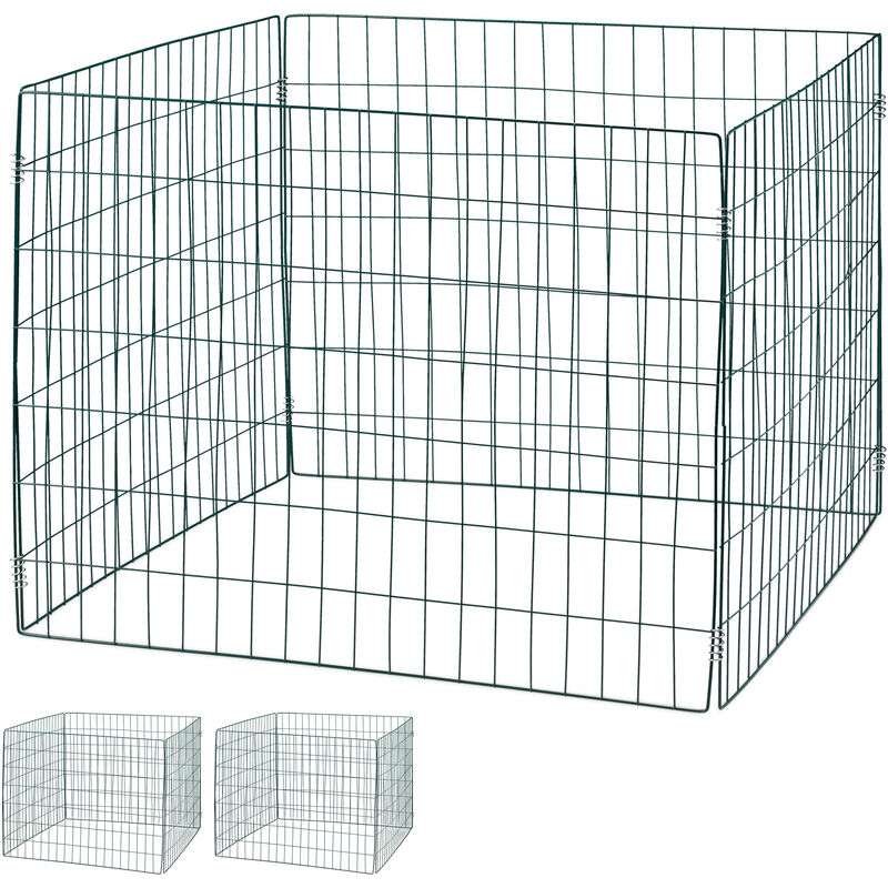 Compostiera in Metallo, Set da 3, per Compost da Giardino, Contenitore Grande, 560 k, Fogliame, Verde Scuro - Relaxdays