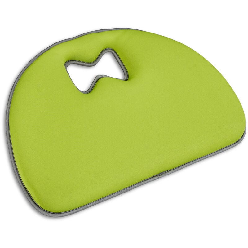 Relaxdays - Coussin de genoux pour jardin, lot de 2, aide pour les genoux, protection, universel, avec poignée, tapis genoux, vert