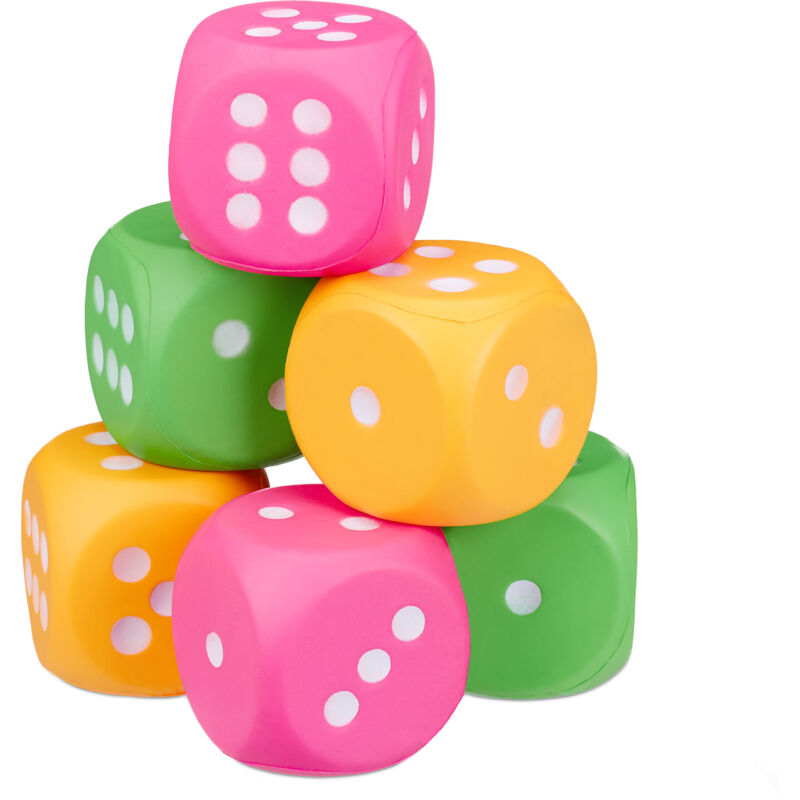 Dé géant en mousse, lot de 24, xxl, jouet pour enfants, pu, très léger, maternelle, éducatif, coloré