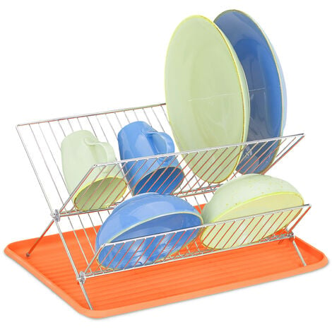  Roll Up Dish Drying Rack Over The Sink with Utensil Holder  Folding Dish Rack Dish Drainer for Kitchen Sink Counter Roll-Up Drying Rack  Foldable Dish Drying Rack Stainless Steel (20x11)