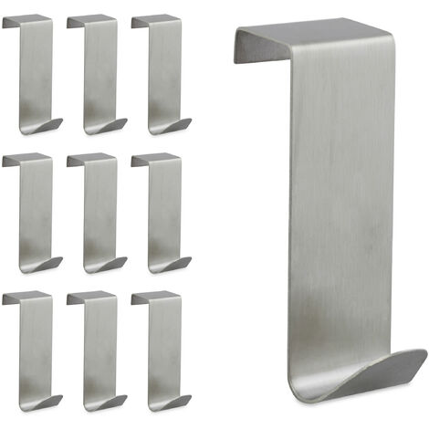 Wall Towel Hook Coat Hooks with Hooks 304 Stainless Steel Wall Mount Towel Rack  Hooks for Bathroom and Kitchen Doors (3 Hooks, Brushed)