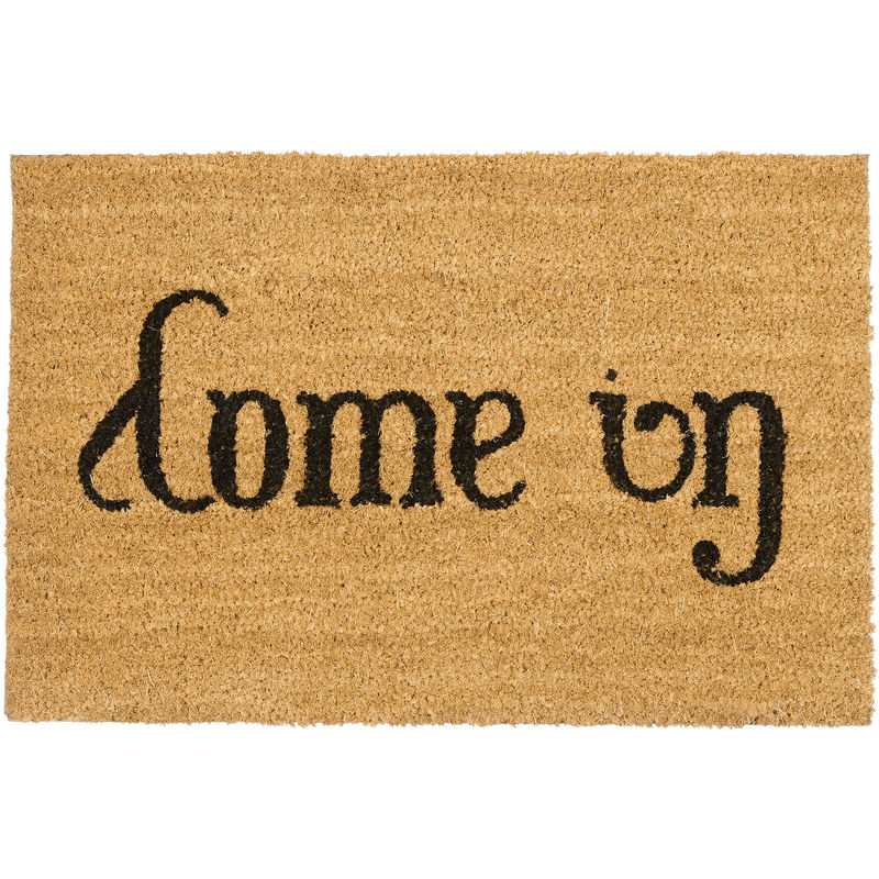 Relaxdays Doormat Come In Go Away Coir Floor Mat With Pvc Anti