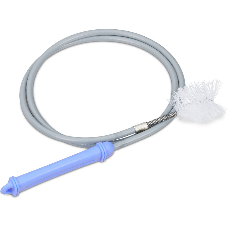 Relaxdays Drain Brush, 1 m Long, Flexible Clog Remover, Cleaning Tool for Pipes, Sink & Fish Tank, Kitchen & Bath, Grey