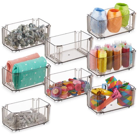 Relaxdays Drawer Organiser Set, in 4 Different Sizes, Underwear