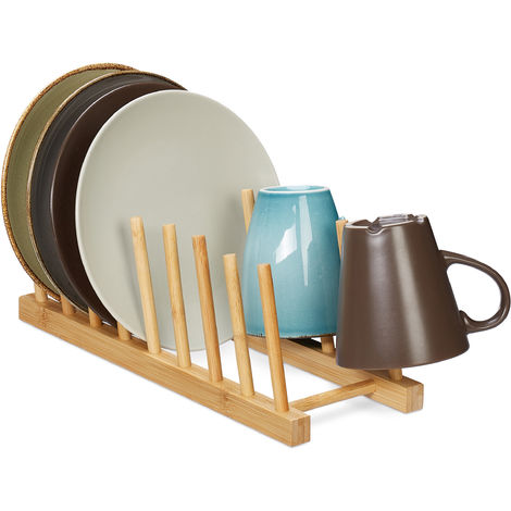   Égouttoir, pour 8 assiettes, planches à découpées, support à couvercles, vaisselle, range-planche en bambou