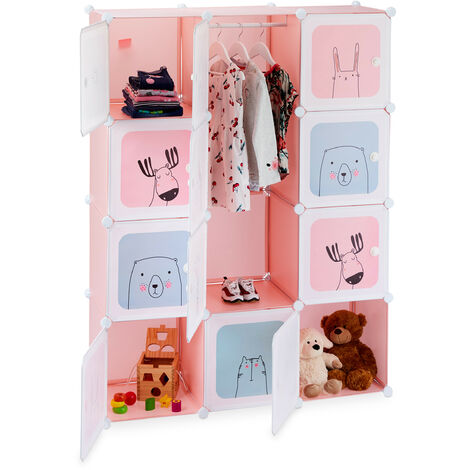 Vicco armario ropero infantil estantería DIY modular 6 compartimentos barra  para