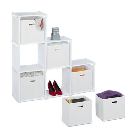 Relaxdays Organizador Colgante Armario, 6 Compartimentos, Tela, 96 x 32 x  31 cm, Estantería Plegable Ropa, Antracita