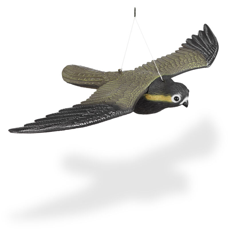 Relaxdays - 8 X Falcon Bird Repellent, Flying Bird Of Prey Decoy Scarecrow, Life Sized, Multicolor