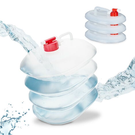 3er-Set flach faltbare Wasserkanister mit Tragegriff, 5 l, BPA