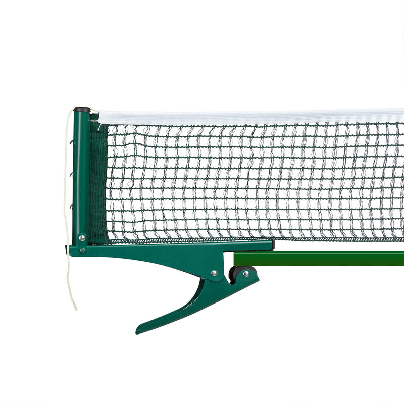 Filet de ping-pong pour table, hydrofuge, pinces métalliques, extérieur, h x l x p : 15 x 174 x 2,5 cm, vert - Relaxdays