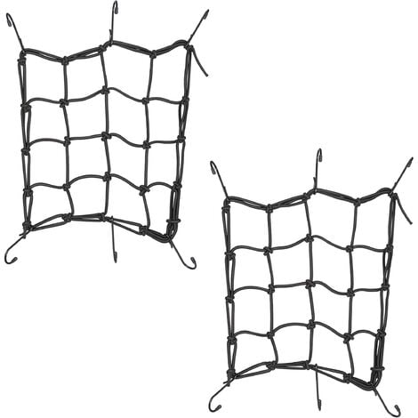 Filet élastique 6 crochets pour casque 42x42 cm Lampa Top Net noir