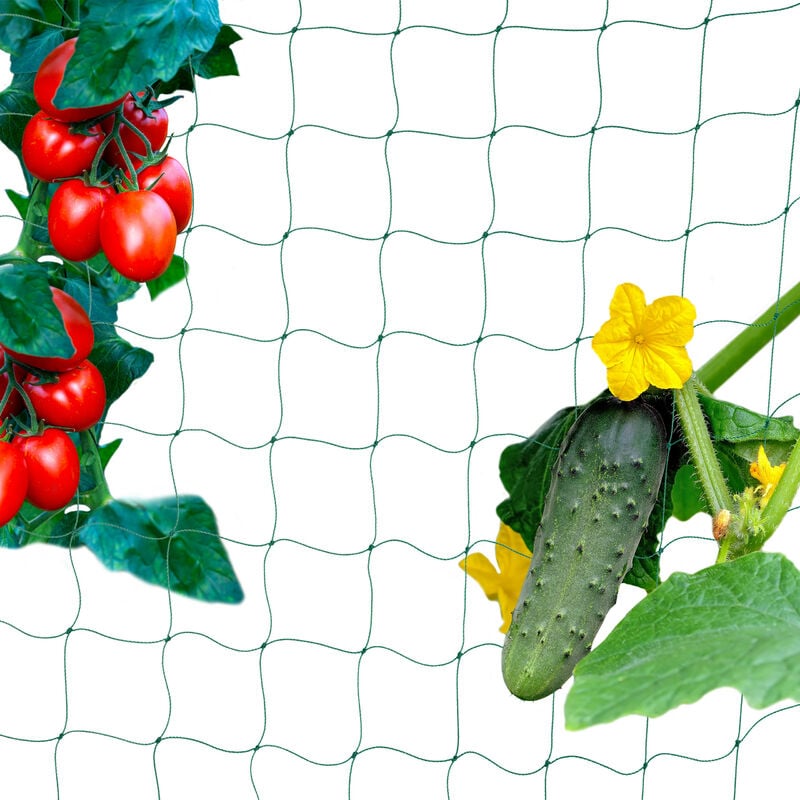 Relaxdays - Filet tuteur pour plantes grimpantes ou potager, filet maille 10 cm, balcon ou jardin, 180 x 360 cm, vert