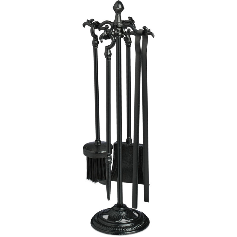Image of Relaxdays - Fireplace Tool Set, 5-pieces,&hellip;