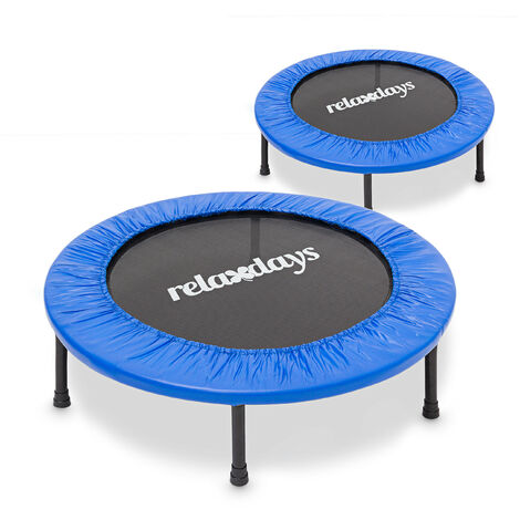 main image of "Relaxdays Fitness Trampoline, 91 cm Diameter, Aerobic Indoor Trampoline, Holds up to 100 kg, Endurance Training and Fitness, Blue"