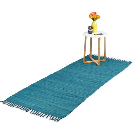 Runner Rug 70 x 200 cm Blue and Orange RITAPURAM 