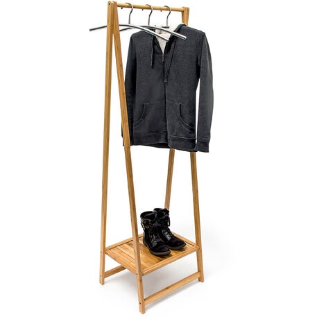 wooden suit hanger stand