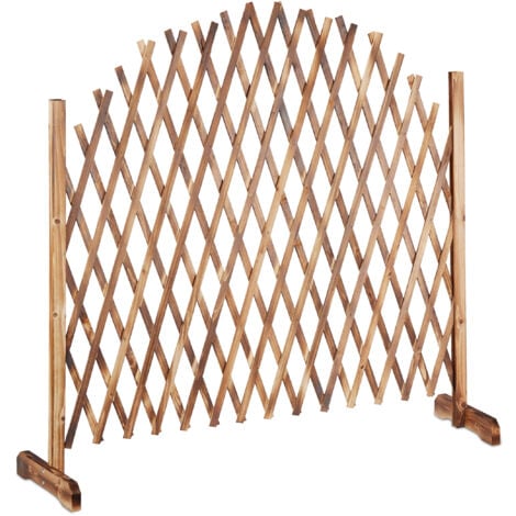 Relaxdays Graticolato in Legno, Allungabile Fino a 200 Metri, per Piante Rampicanti, per Giardini Balconi Legno Naturale