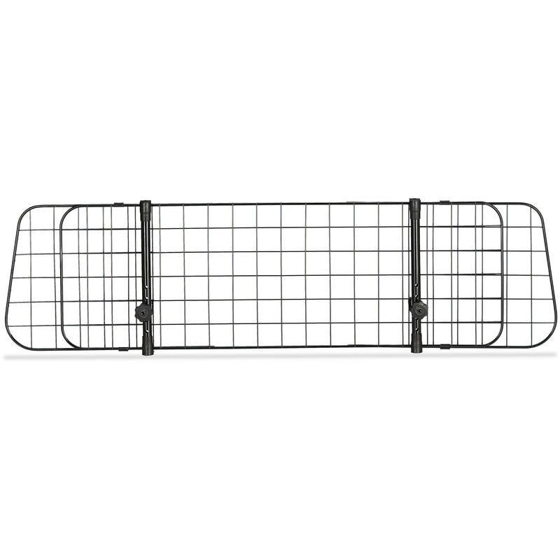 Grille de séparation pour chien voiture, barrière universelle, largeur réglable, h x l 32 x 92-136 cm, noir - Relaxdays
