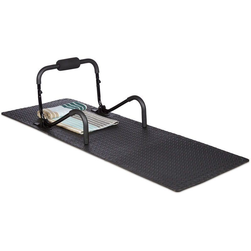 Relaxdays - Set Of 24 Interlocking Floor Protective Mats, 60 X 60 Cm Each, 9m², Surface Protection, Sound-absorbing, Black